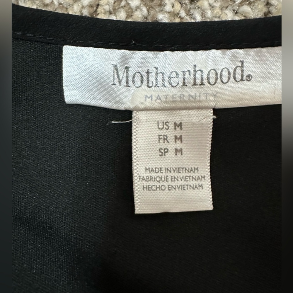 Motherhood maternity embellished party black tank top in medium - Picture 5 of 6